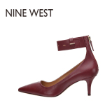 Nine West/玖熙正品优雅尖头脚踝绑带女单鞋-301036023L