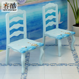 睿酷 地中海实木餐椅 餐厅餐椅 简约休闲椅桌椅OM020-15