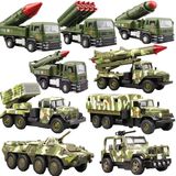 热卖2个包邮 合金军事导弹运输车 回力声光模型玩具 火箭发射 装