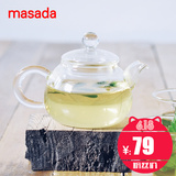日本masada-迷你胖茶壶 小玻璃茶壶 耐高温 功夫茶壶 MTS-180