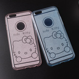 iPhone6s可爱kitty手机壳苹果6plus保护套5s闪粉轻薄软硅胶全包边