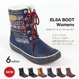 日本代购正品KEEN 冬季保暖防水雪地靴女士高帮靴子拼接时尚民族