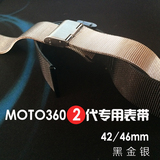 moto 360二代表带 新一代moto360钢带，米兰款男女42/46mm钢带