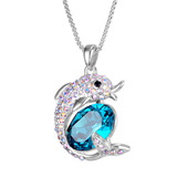 海豚水晶项链女短款 采用施华洛世奇元素水晶生日礼物装饰锁骨链