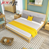 几度纯实木双人床 1.5米进口白蜡木1.8米日式实木床卧室北欧家具