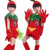 六一儿童演出服水果蔬菜卡通小辣椒幼儿园道具红辣椒舞蹈表演服装