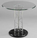东莞钢化圆形玻璃桌休闲圆桌咖啡台餐桌办公桌小型会议桌 洽谈桌
