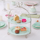 欧式水果盘创意现代客厅双三层蛋糕架干果盘糖果下午茶甜品点心架