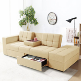 日式宜家单人布艺储物沙发床可折叠简约多功能小户型双人沙发组合