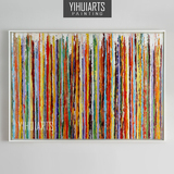 yihuiart横幅抽象油画纯手绘客厅装饰画玄关过道现代简约挂画有框
