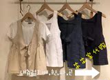 笨笨家2016韩国东大门直邮代购 standard 背心系带棉麻纯色马甲