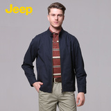【聚】JEEP/吉普男士立领薄夹克纯色商务休闲潮流单外套JS11WJ008