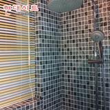 韩国厨房浴室卫生间防水马赛克格子墙纸壁纸 PVC自粘磨砂瓷砖贴纸