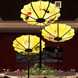 中式吊灯仿古布艺手绘会所灯笼酒店茶楼过道餐厅别墅工程创意宫灯