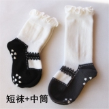 出口日本新款千*会婴儿短袜宝宝松口袜子防滑假鞋原单尾单中筒袜