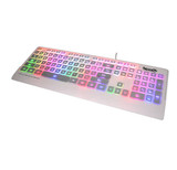 威沃斯M8七彩背光有线键盘台式超薄静音巧克力发光键盘彩虹键盘