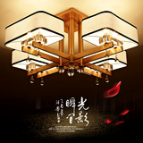 新中式水晶吊灯LED客厅吸顶灯具铁艺复古酒店工程卧室餐厅吊灯饰
