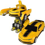 双鹰遥控车变形金刚大黄蜂机器人充电漂移儿童玩具汽车模型圣诞节