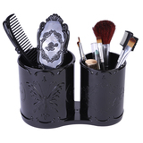 复古安娜苏化妆刷眉笔粉刷刷具梳子收纳筒桶笔筒桌面化妆收纳盒筒