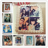 北京市 新鲜生日蛋糕 数码照片蛋糕定制 情侣儿童家庭 翻糖纸打印
