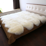 澳尊澳洲纯羊毛床毯整张羊皮床褥皮毛一体羊毛床垫圆形床护垫定做