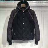 代购正品MONCLER/蒙口2016男士冬季新款连帽拼接羽绒服时尚男外套