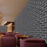楼走廊背景墙仿古砖块墙纸红砖砖纹青砖壁纸服装店白砖客厅饭店茶