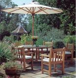 户外桌椅带伞组合户外实木靠背椅花园套椅吧台实木餐桌椅带伞坐垫