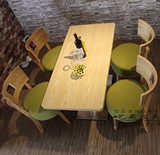 简约 甜品奶茶店实木桌椅时尚咖啡厅西餐厅桌椅组合 休闲餐饮桌椅