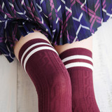 原宿袜子女长袜高长筒袜过膝袜日系学生中筒袜堆堆袜韩国运动袜