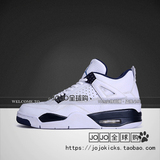 AJ4哥伦比亚男鞋乔4白蓝GS女鞋代购乔丹4代篮球鞋男款 跑步鞋正品