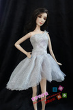 芭比娃娃衣服服装美泰Barbie6分可儿桃子珍妮丽芙通用芭蕾舞短裙