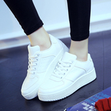 2016春季新款运动休闲鞋韩版学生女鞋小白鞋厚底单鞋白色平底板鞋