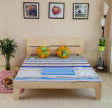 实木床双人床松木床家具 1/1.2/1.5/1.8米2简易单人阳台榻榻米床