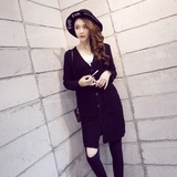 韩国原单长袖常规单件超舒适毛衣开衫外套女街头时尚显瘦潮流百搭