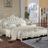 欧式床双人床美式真皮床1.8米高档实木雕花床奢华公主床婚床魅影
