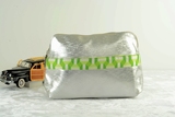 倩*牌PU化妆包银色手包绿色收纳包欧洲大牌手拿包包洗漱包大容量