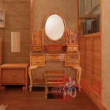 新中式梳妆台红木梳妆台卧室公主梳妆台组合刺猬紫檀古典红木家具