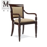 慕妃高端定制家具美式新古典欧式后现代实木框架书椅餐椅IC109