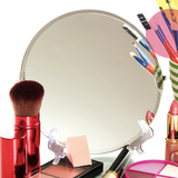圆镜台式镜子化妆镜随身便携折叠镜梳妆镜简约现代桌面支架镜包邮
