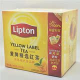 新包装奶茶原料 立顿/lipton红茶茶包 立顿黄牌精选红茶400g