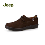 Jeep吉普专柜正品春夏季真皮厚底休闲英伦男鞋JS211