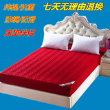 床笠单件1米2床夹棉加厚防滑全棉纯色席梦思保护套床垫罩1.51.8m