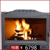 纽波特燃木真火铸铁壁炉实木柴取暖壁炉内嵌入式炉芯欧式单面壁炉
