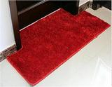 春夏季新品家居红色地毯直销弹力加丝加旗纱凸形门厅地毯定制地毯