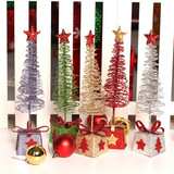 圣诞节装饰品桌面迷你圣诞树摆件铁艺小树橱窗场景圣诞节用礼品
