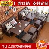 双人卡座 休闲咖啡厅西餐厅沙发桌椅组合  甜品店奶茶店沙发桌椅