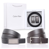 日本代购Calvin Klein腰带商务休闲真皮针扣平滑扣礼盒CK皮带现货
