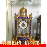 古钟铜机械|镀金景泰蓝仿古机械座钟|老式全铜台钟|古典钟|四明钟