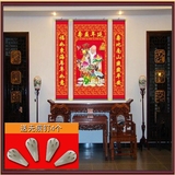 特价包邮1.6米彩色全景老寿星客厅中堂画祝寿做寿寿字对联挂画